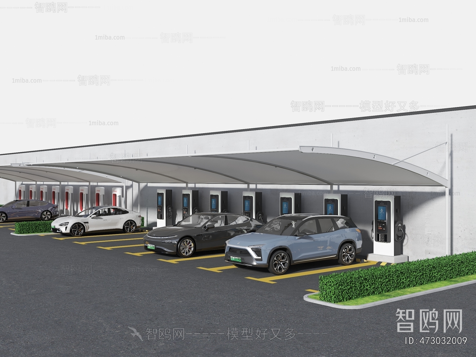 Modern Outdoor Parking Lot