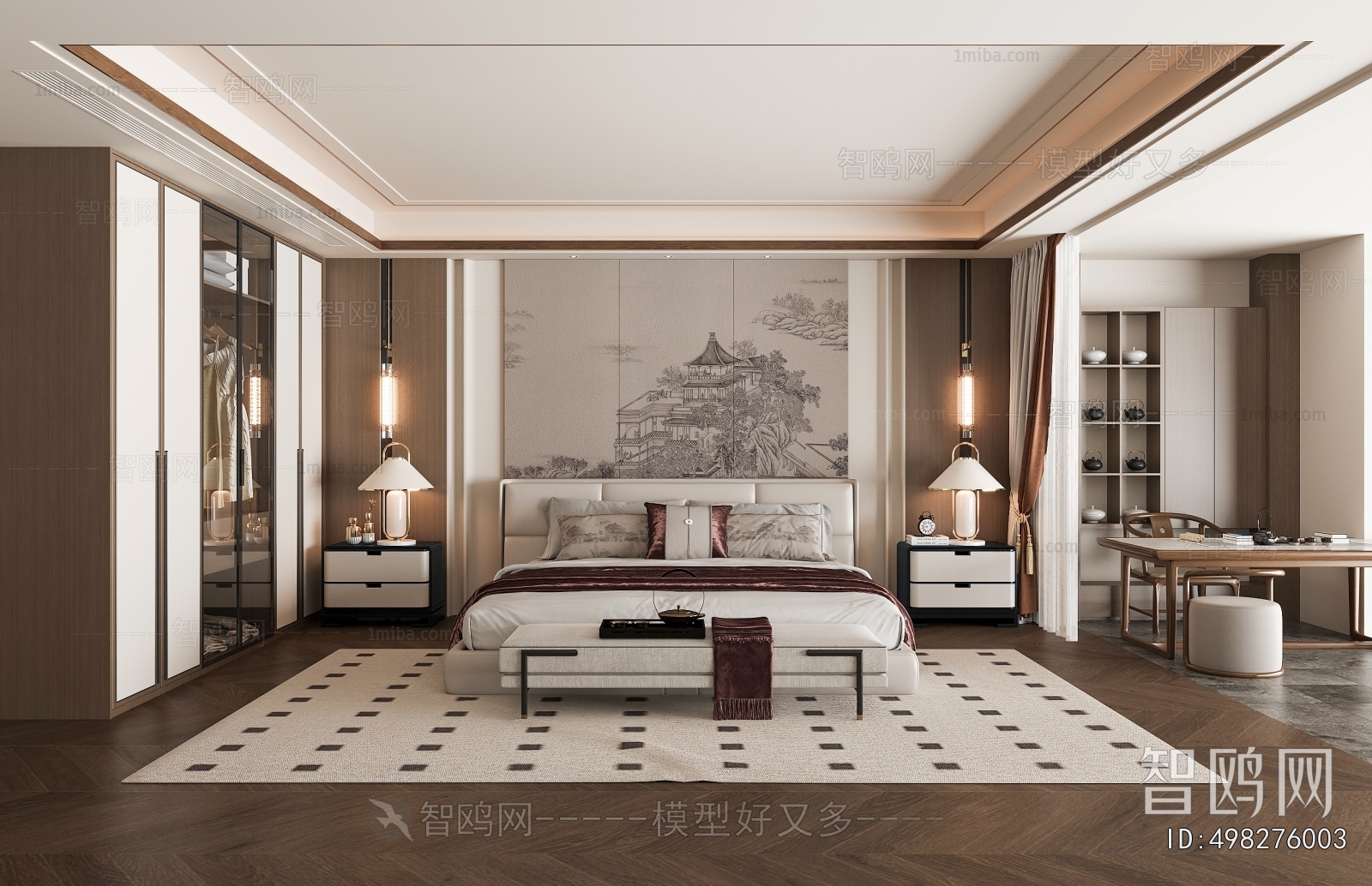 New Chinese Style Bedroom