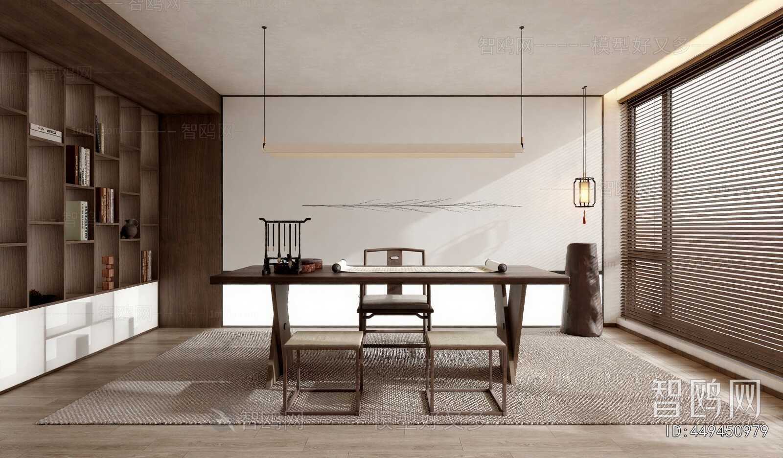 New Chinese Style Study Space