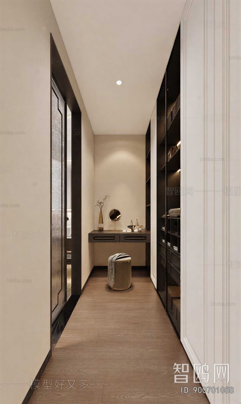 New Chinese Style Clothes Storage Area