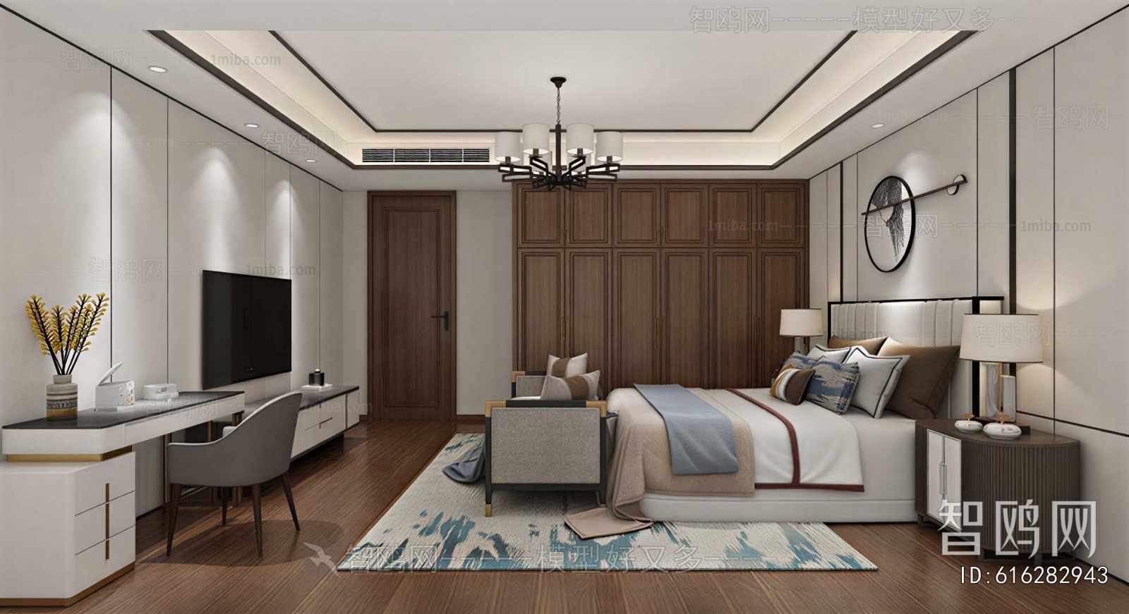 New Chinese Style Bedroom