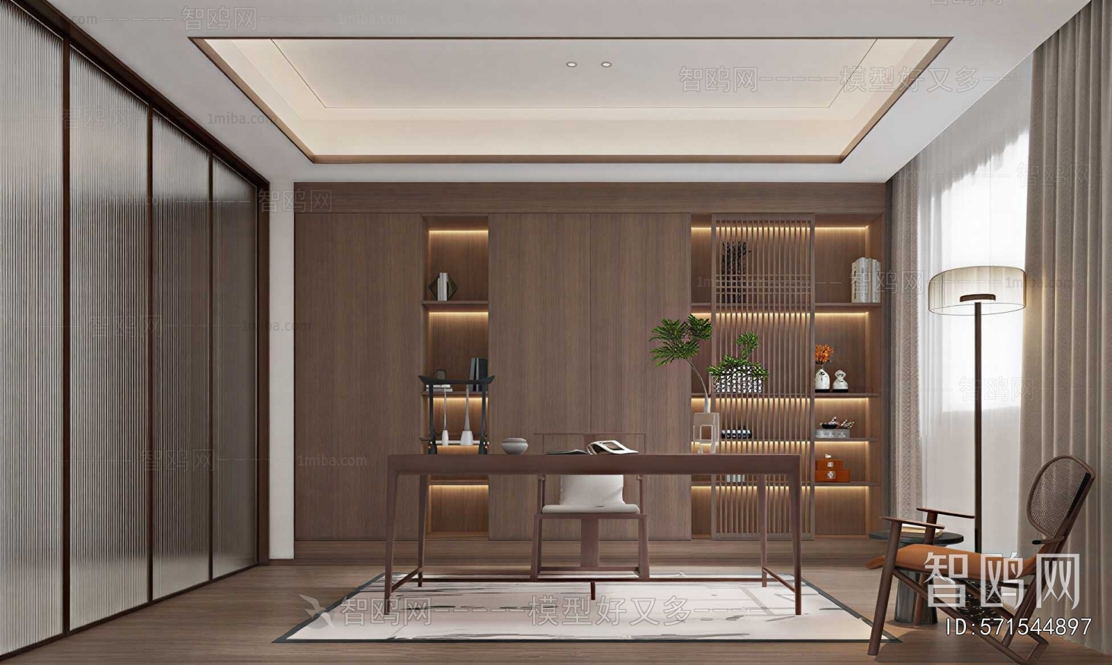 New Chinese Style Study Space