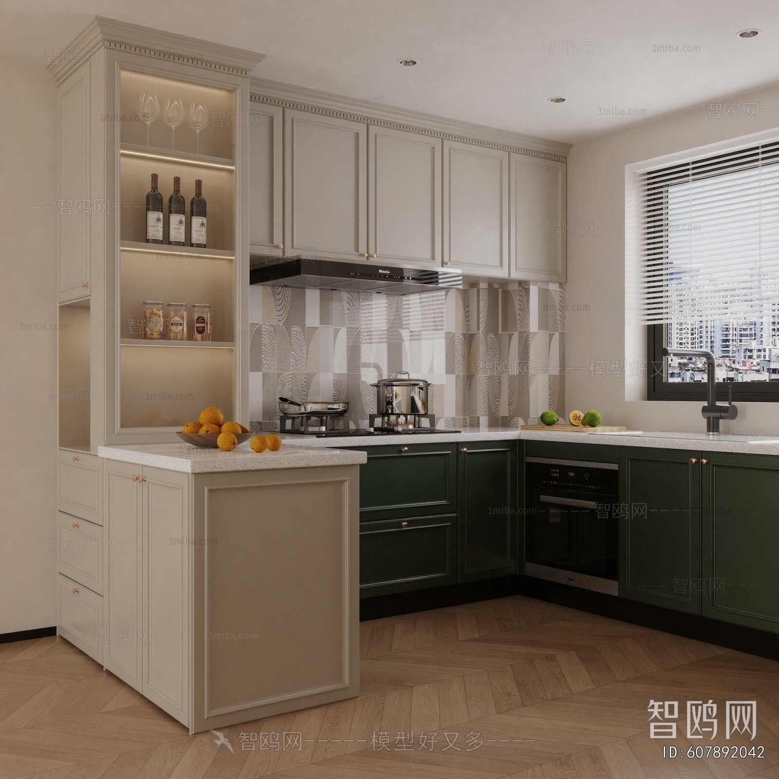 French Style Open Kitchen