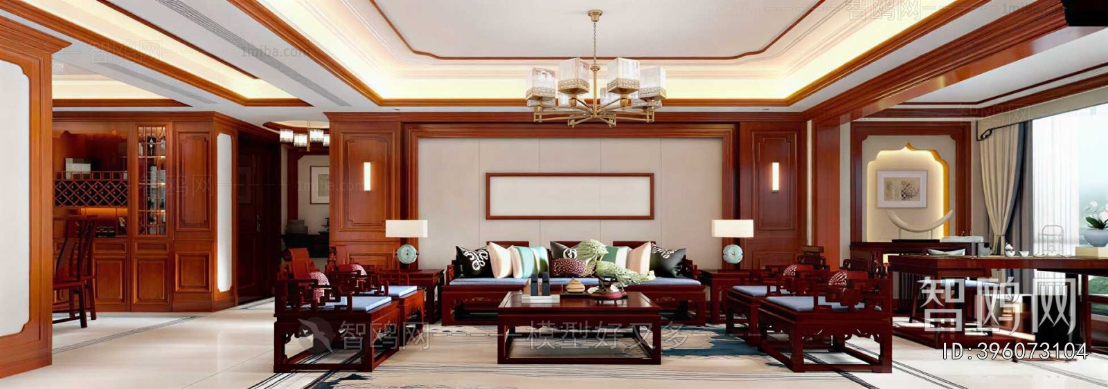 New Chinese Style A Living Room