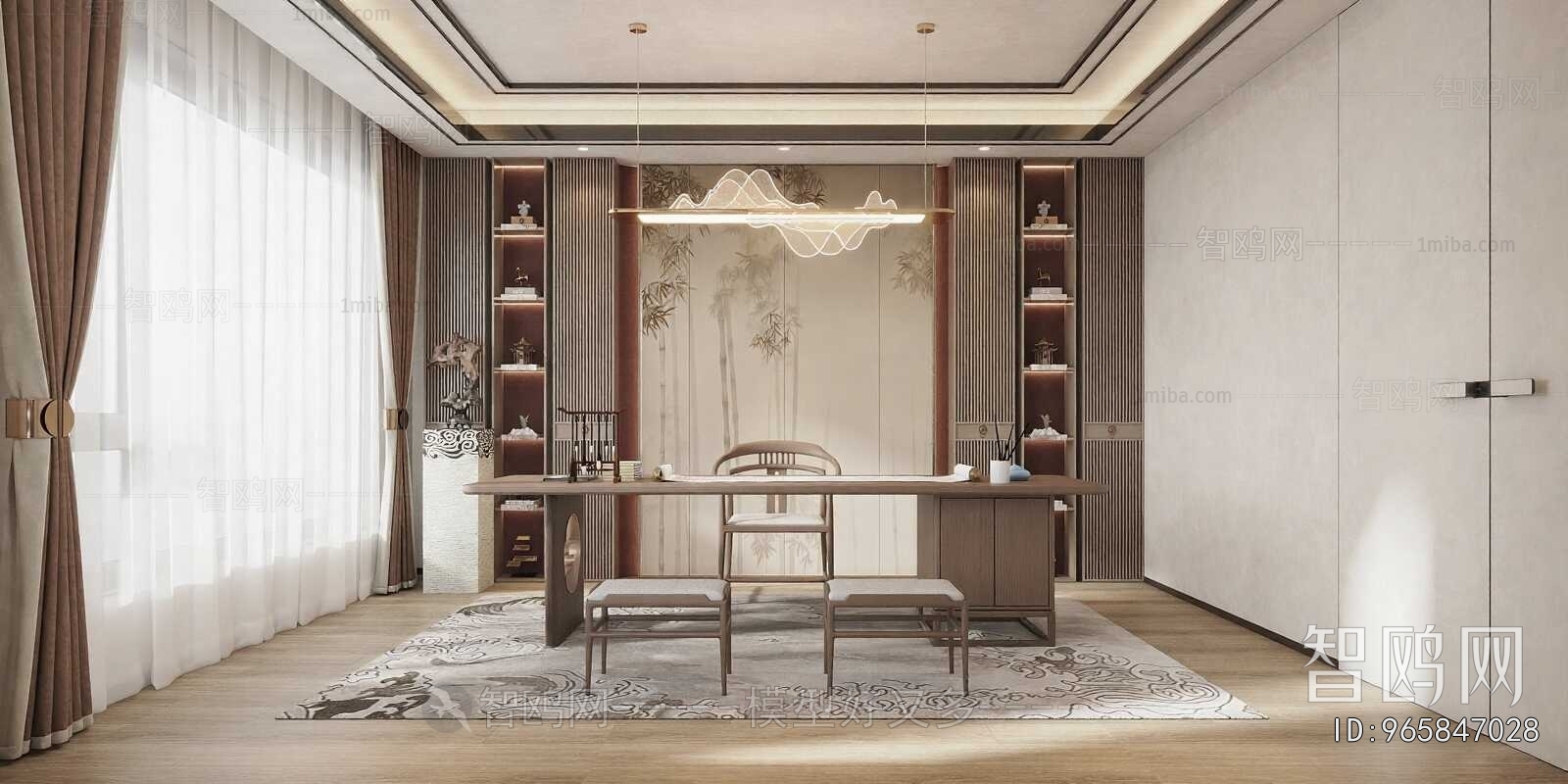 New Chinese Style Study Space