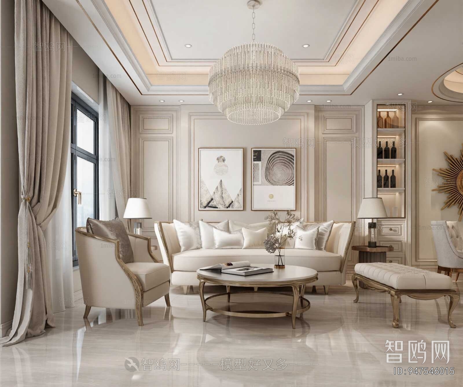 Simple European Style A Living Room