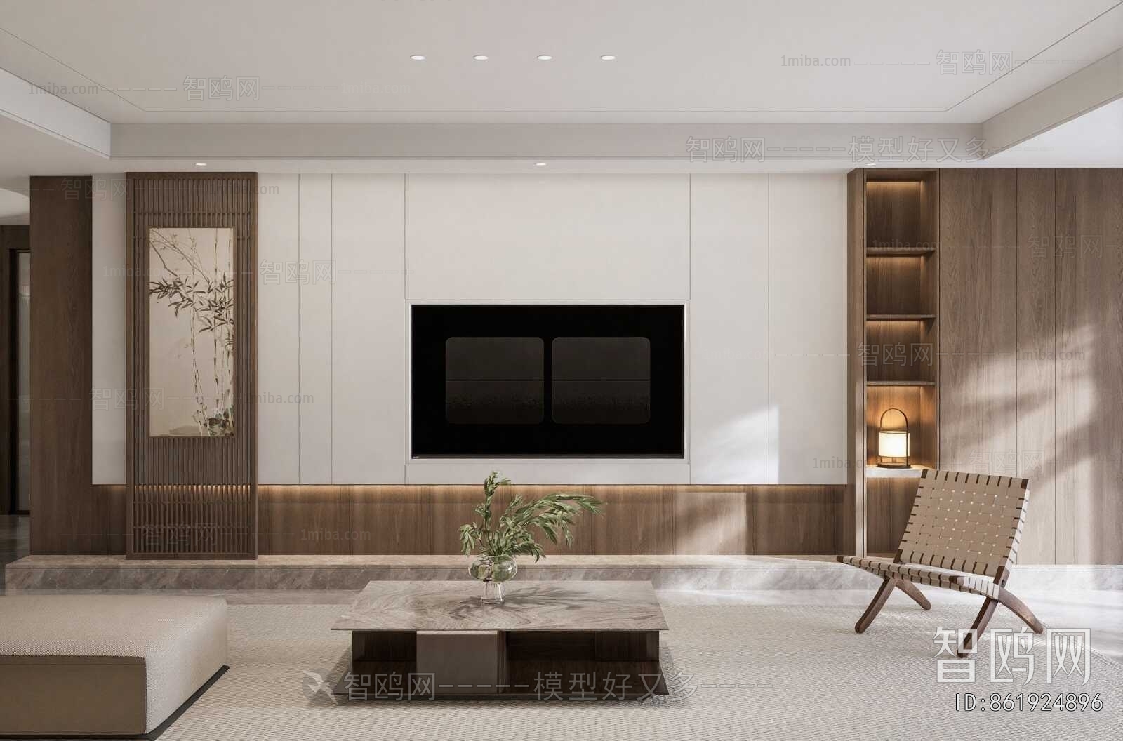 New Chinese Style A Living Room