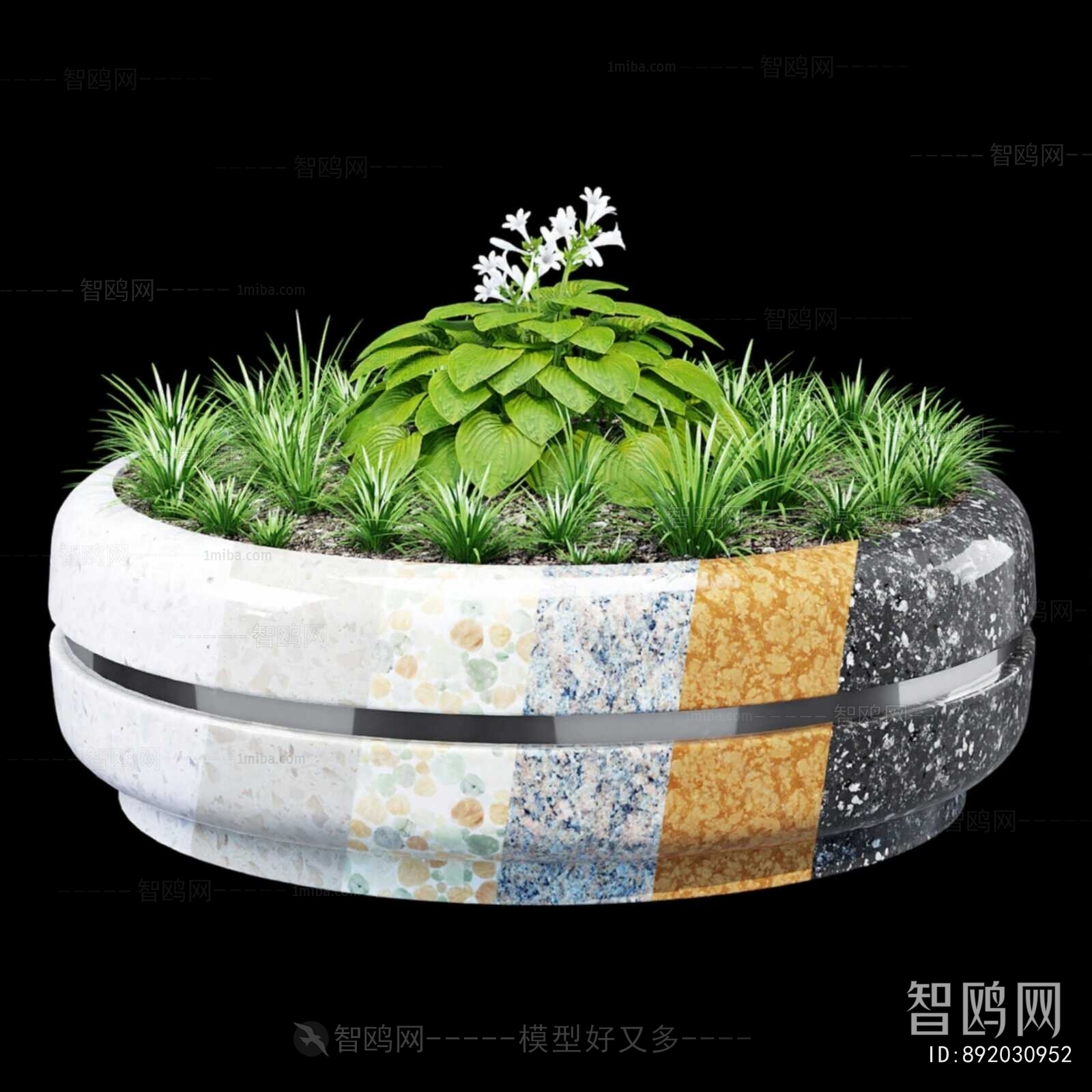 Modern Potted Green Plant