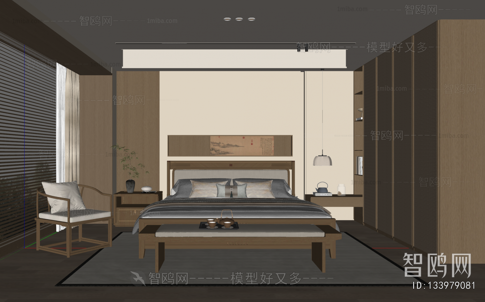 New Chinese Style Bedroom