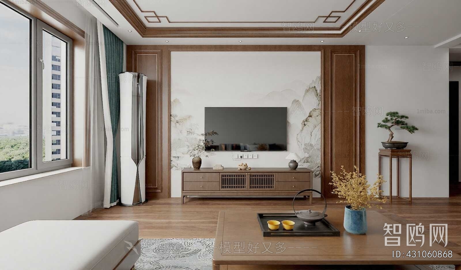 New Chinese Style A Living Room