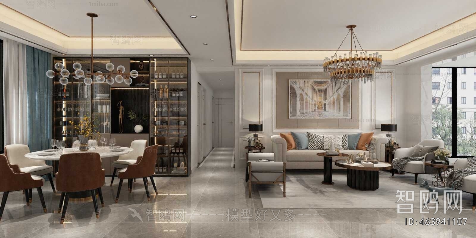 Simple European Style A Living Room