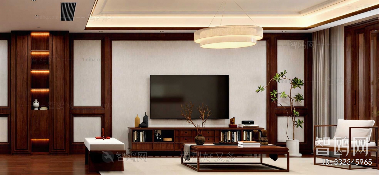 New Chinese Style A Living Room