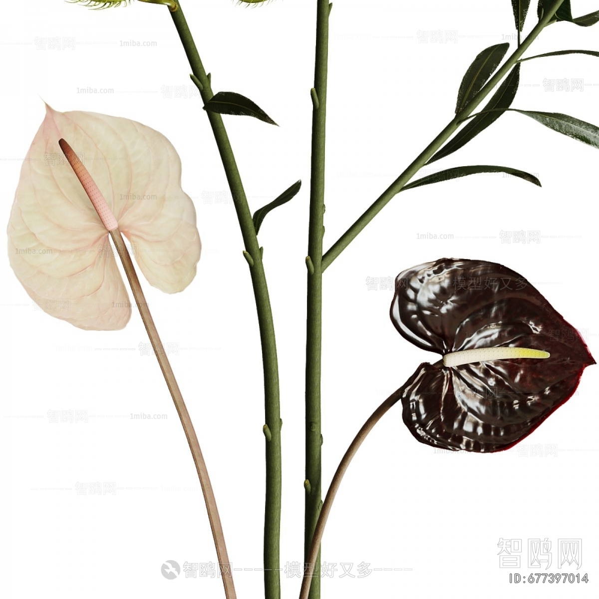 Modern Potted Green Plant