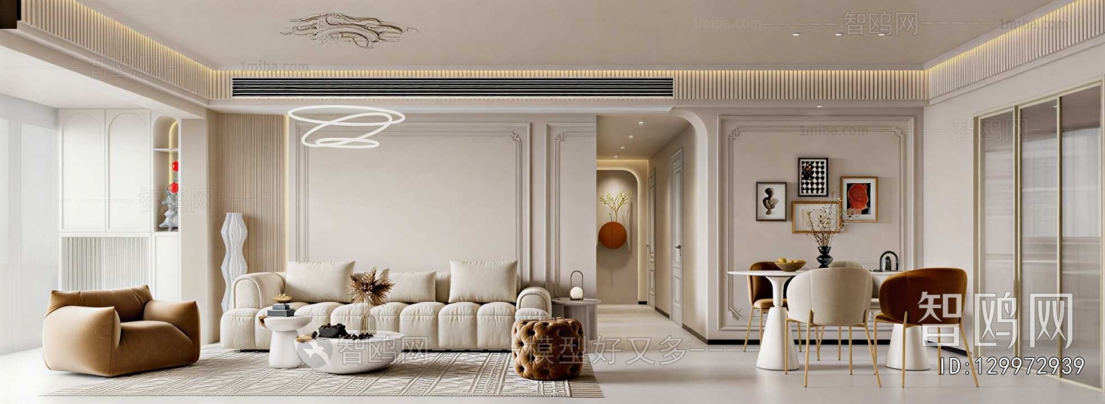 Simple European Style A Living Room