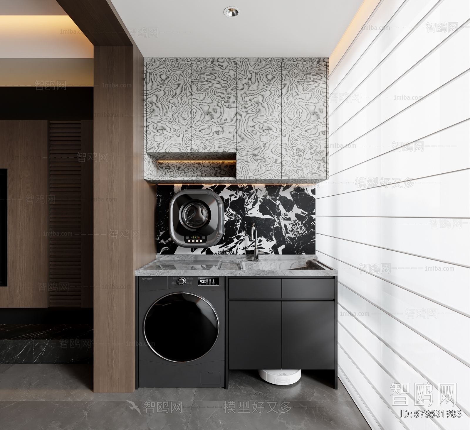 Modern Laundry Cabinet