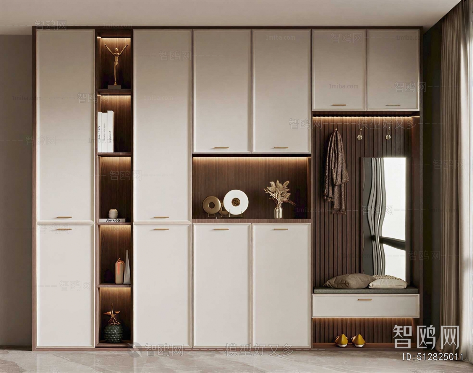 New Chinese Style Shoe Cabinet