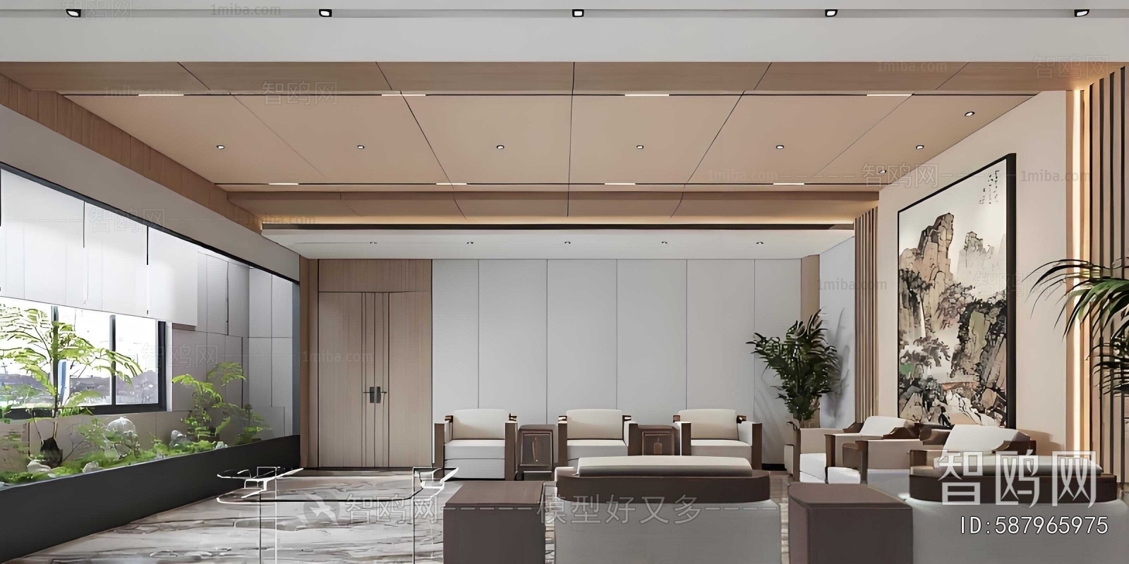 New Chinese Style Reception Room