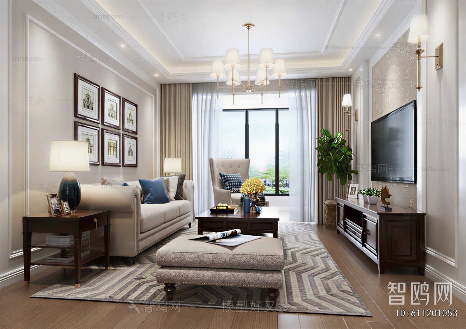 American Style A Living Room