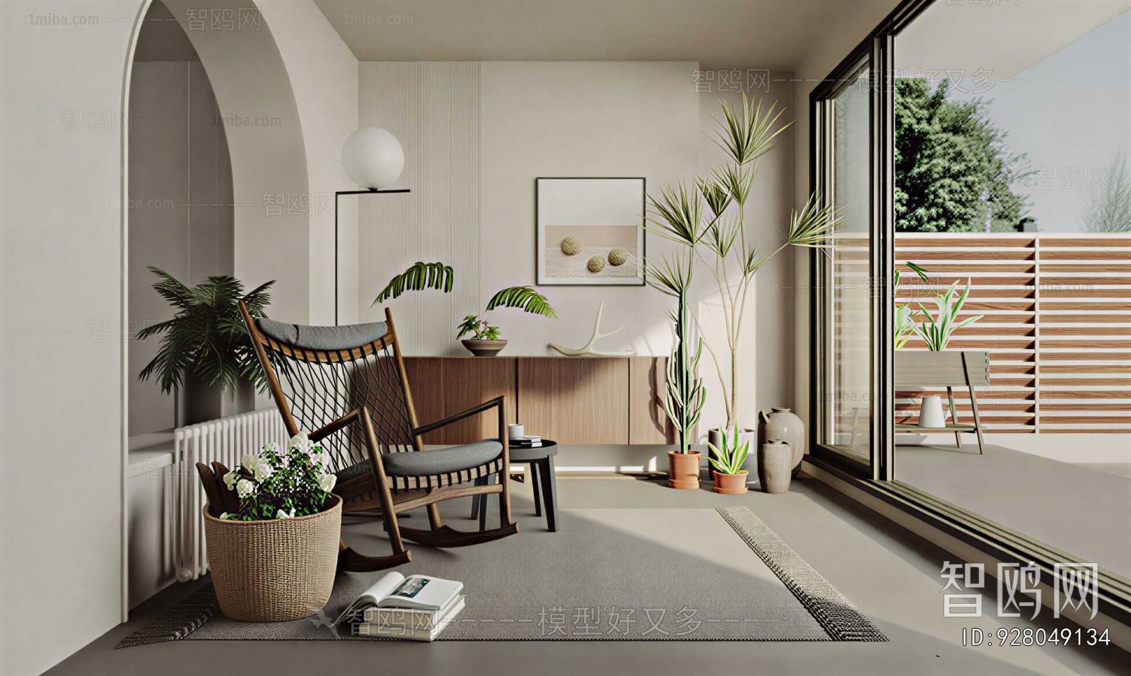 Wabi-sabi Style Leisure Balcony