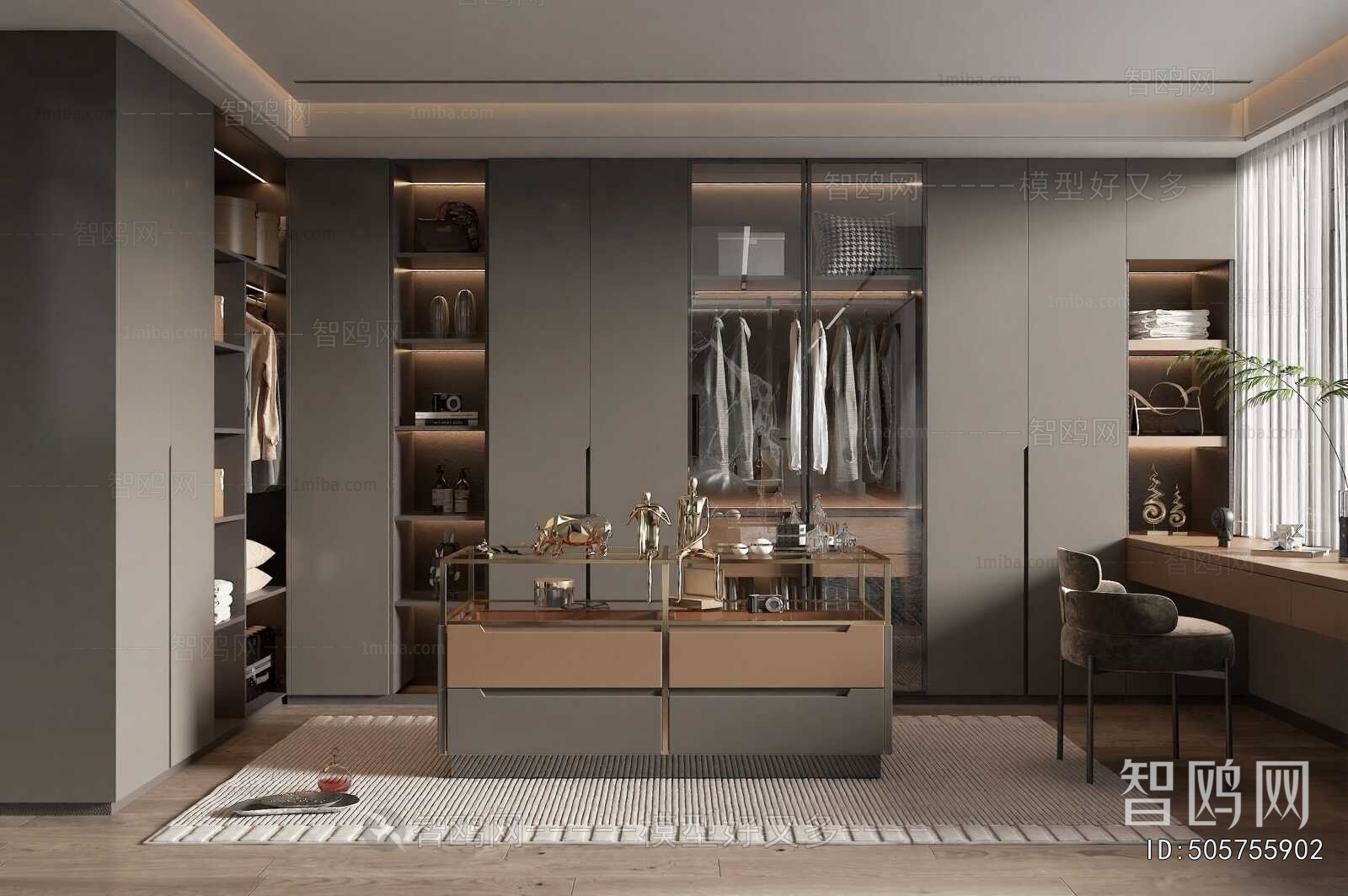 Modern Clothes Storage Area