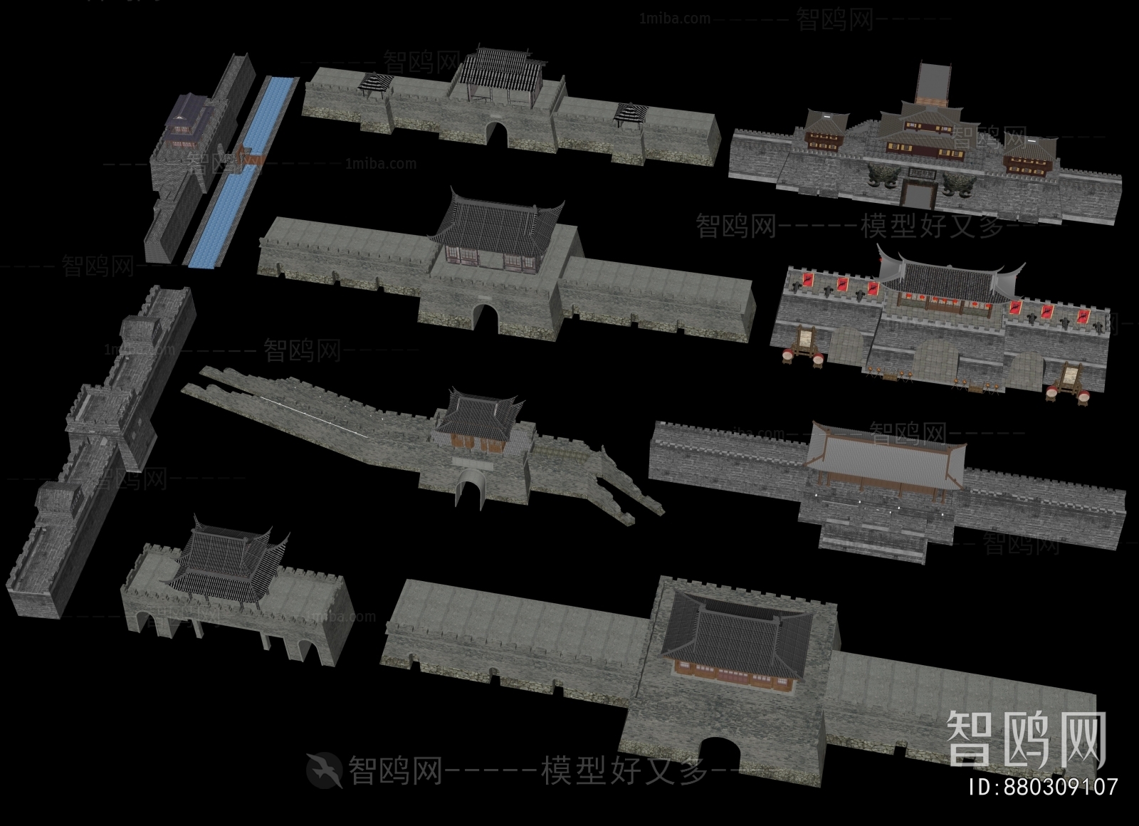 Chinese Style Ancient Architectural Buildings