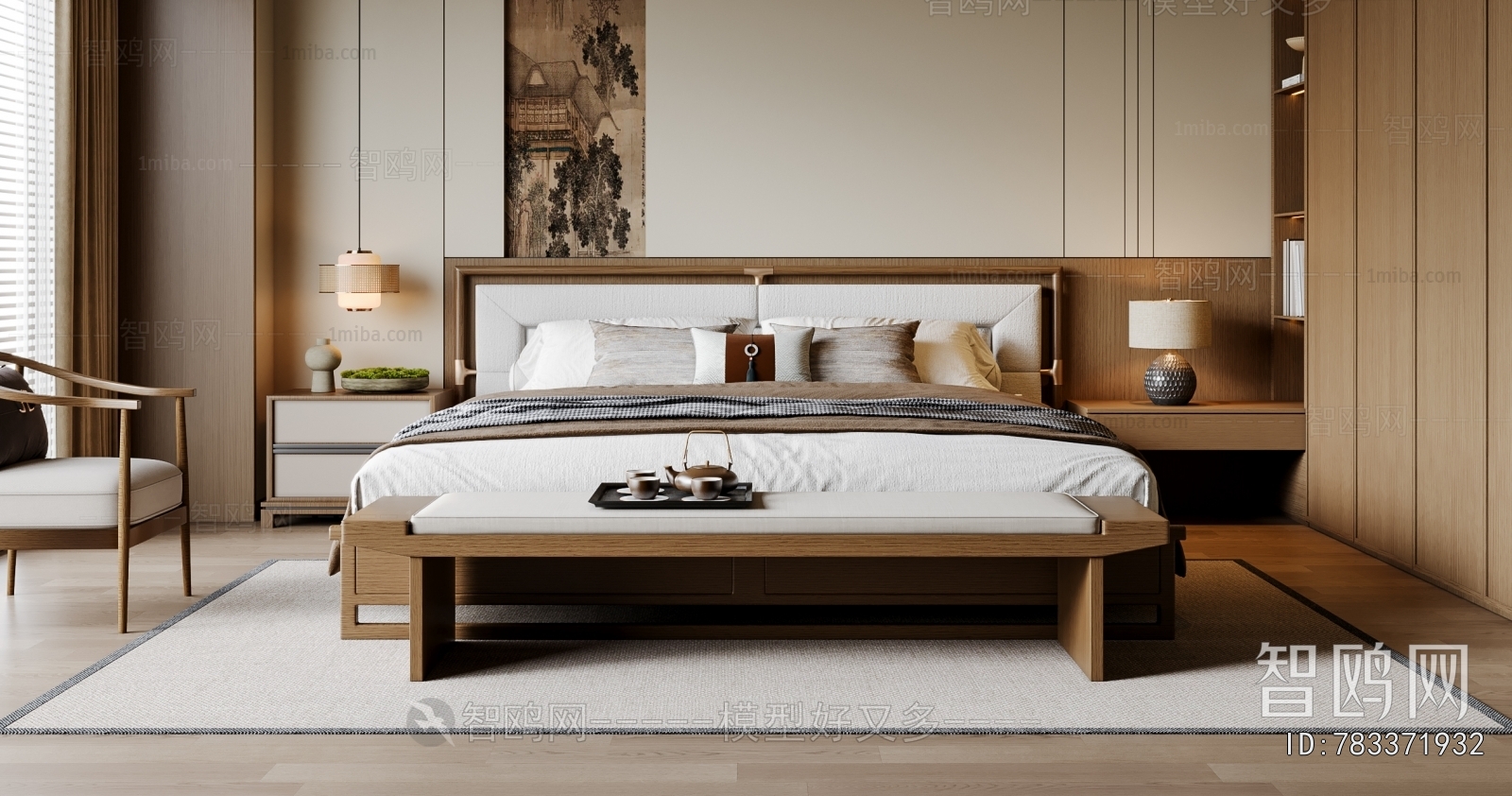 New Chinese Style Bedroom