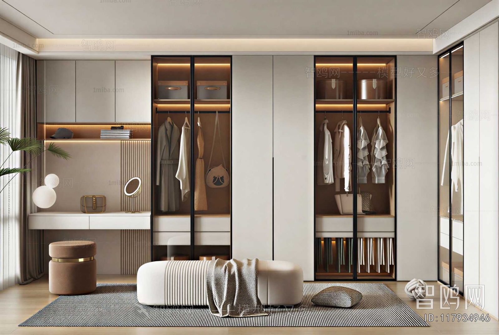 Modern Clothes Storage Area