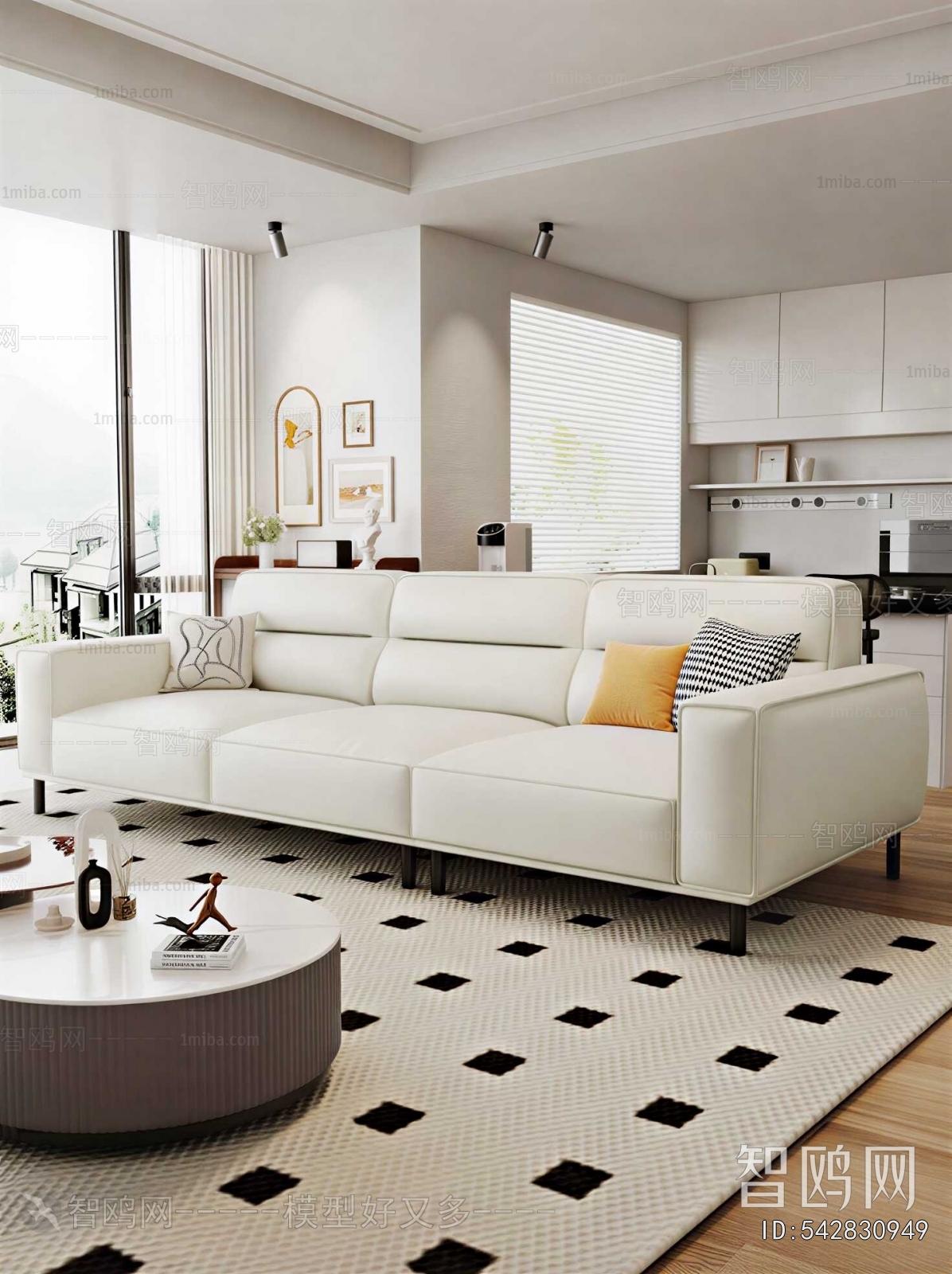 Modern Three-seat Sofa