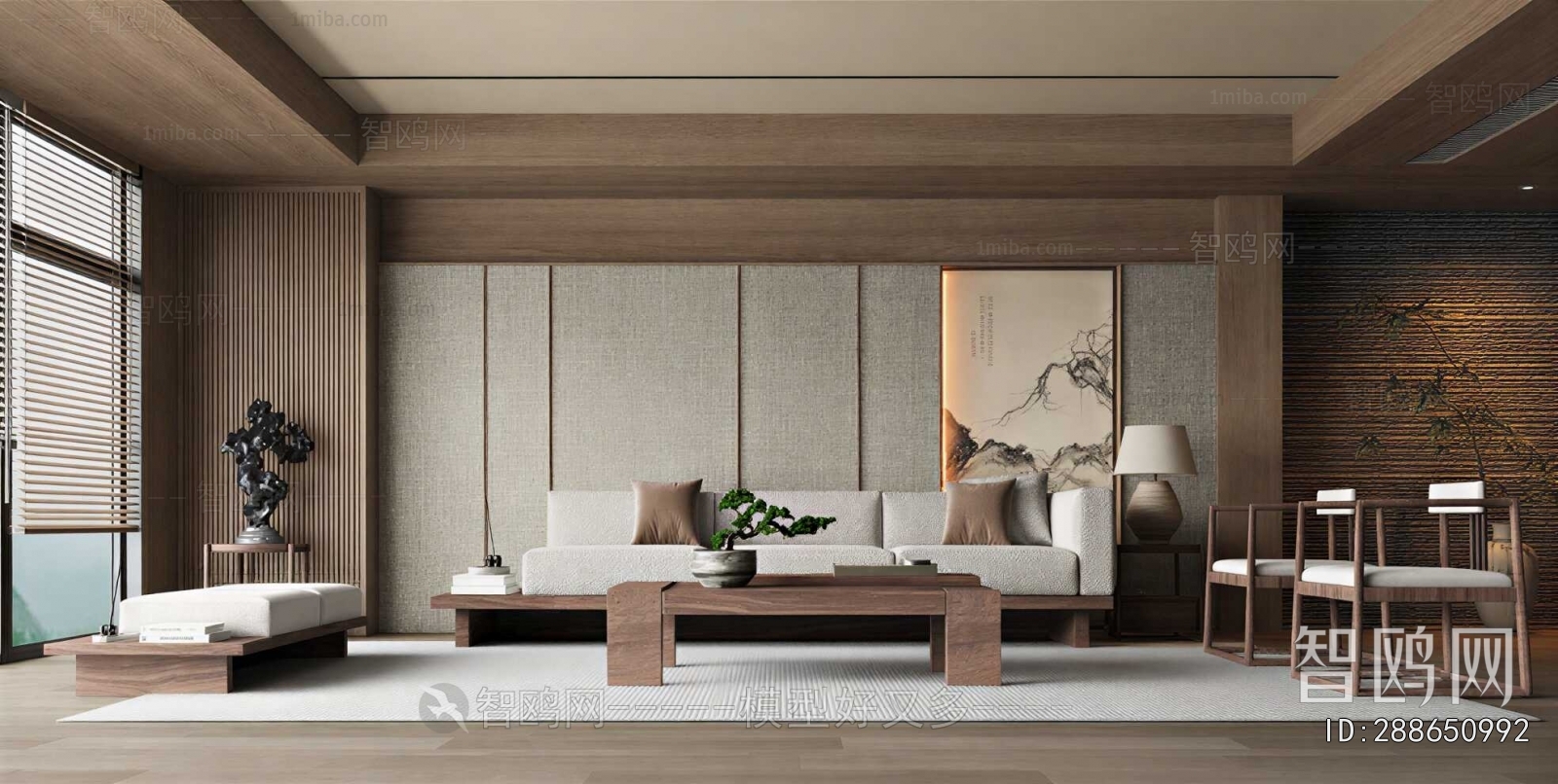 New Chinese Style A Living Room