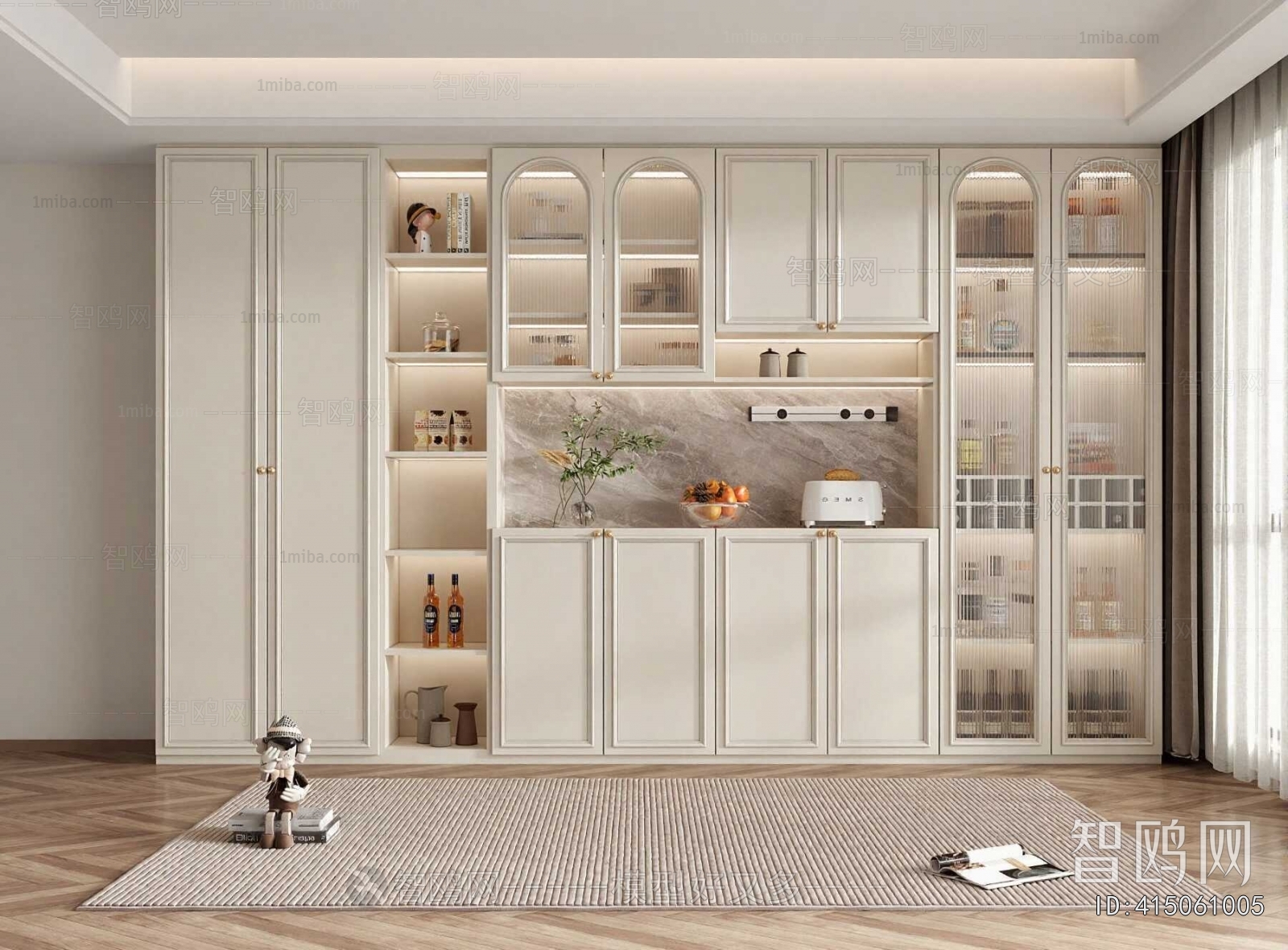 French Style Wine Cabinet