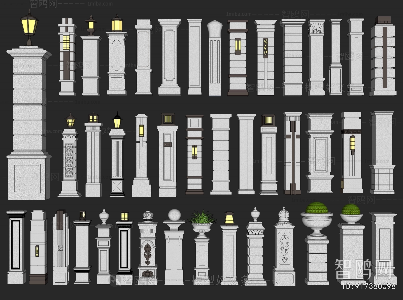 European Style Roman Pillar