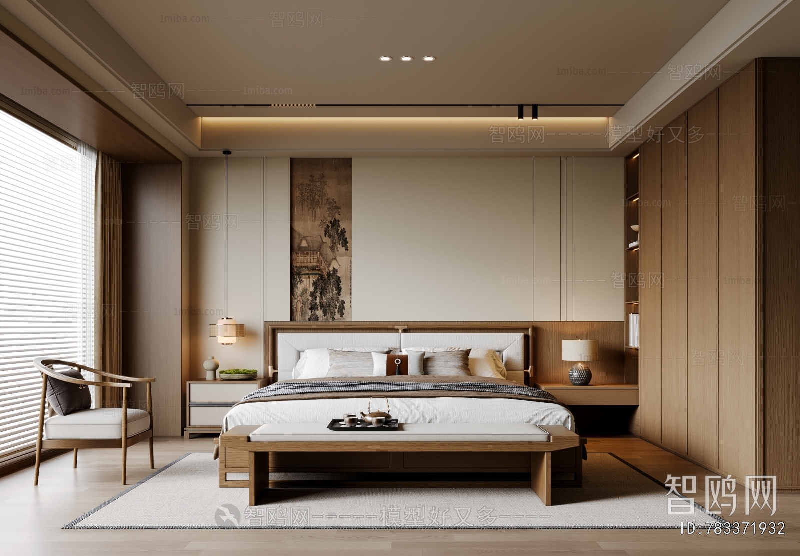 New Chinese Style Bedroom