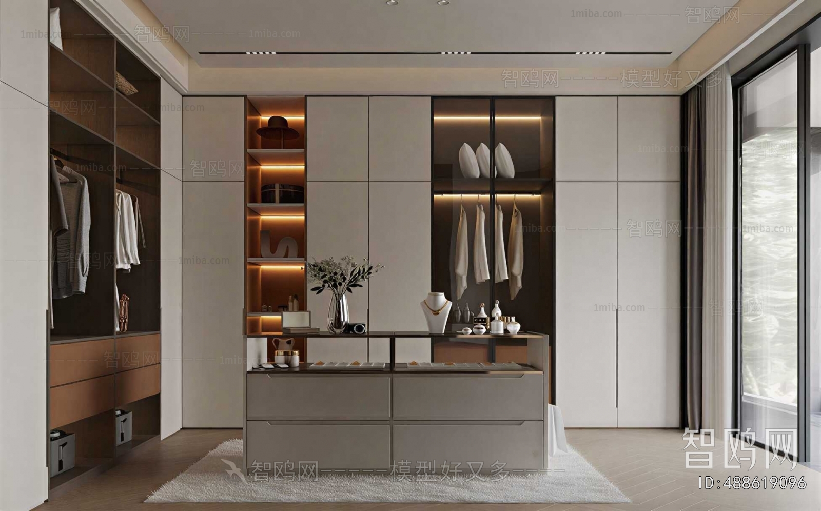 Modern Clothes Storage Area