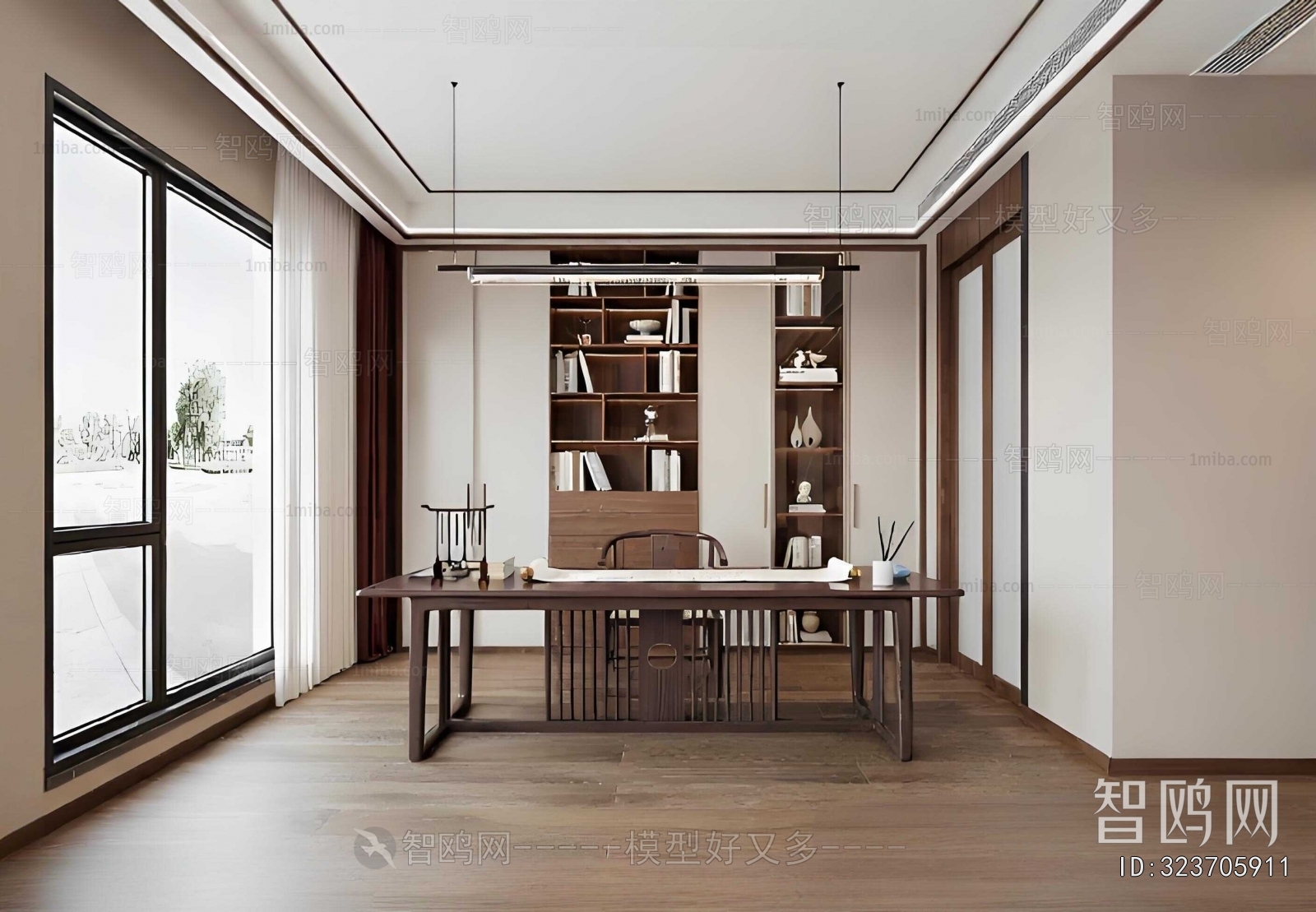 New Chinese Style Study Space