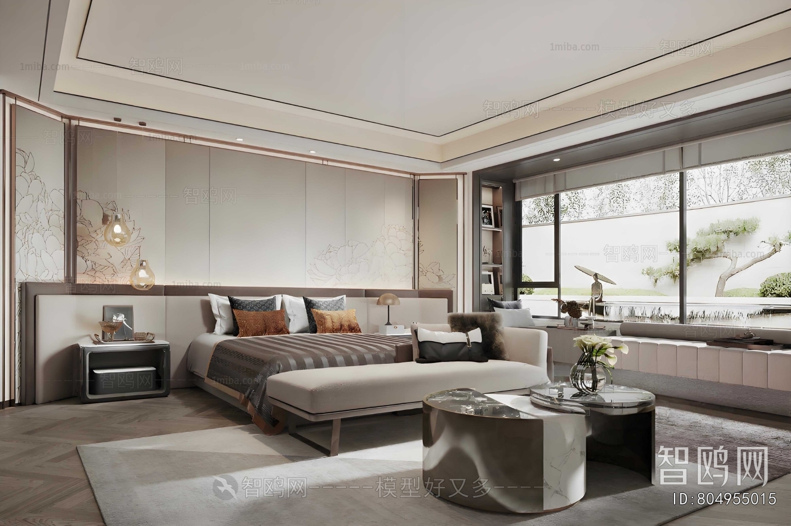 New Chinese Style Bedroom