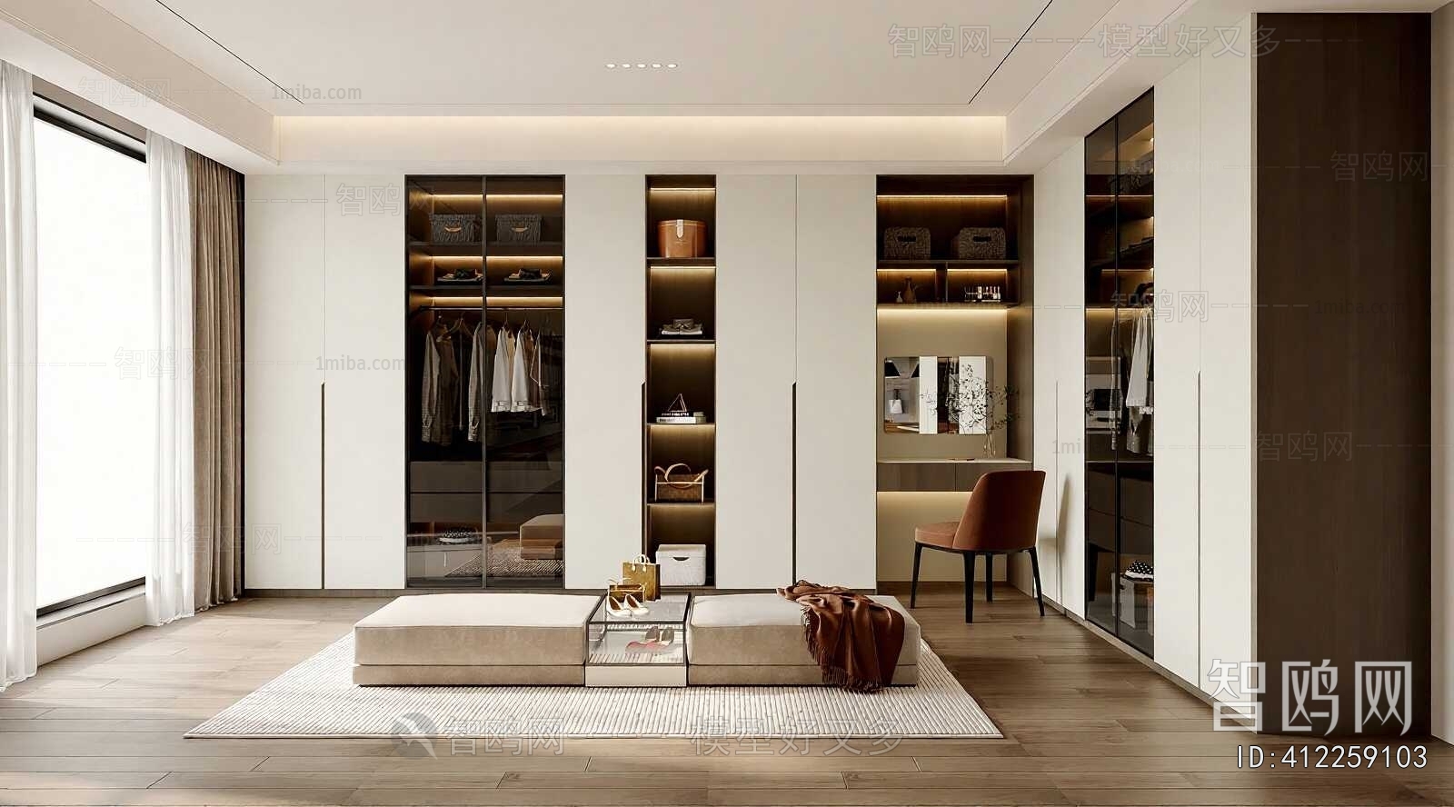 Modern Clothes Storage Area