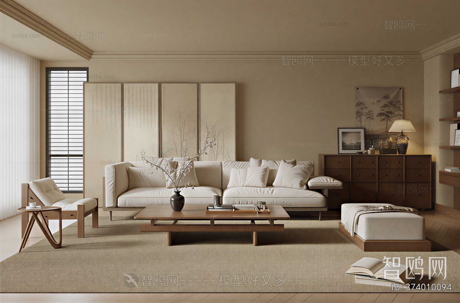 New Chinese Style A Living Room