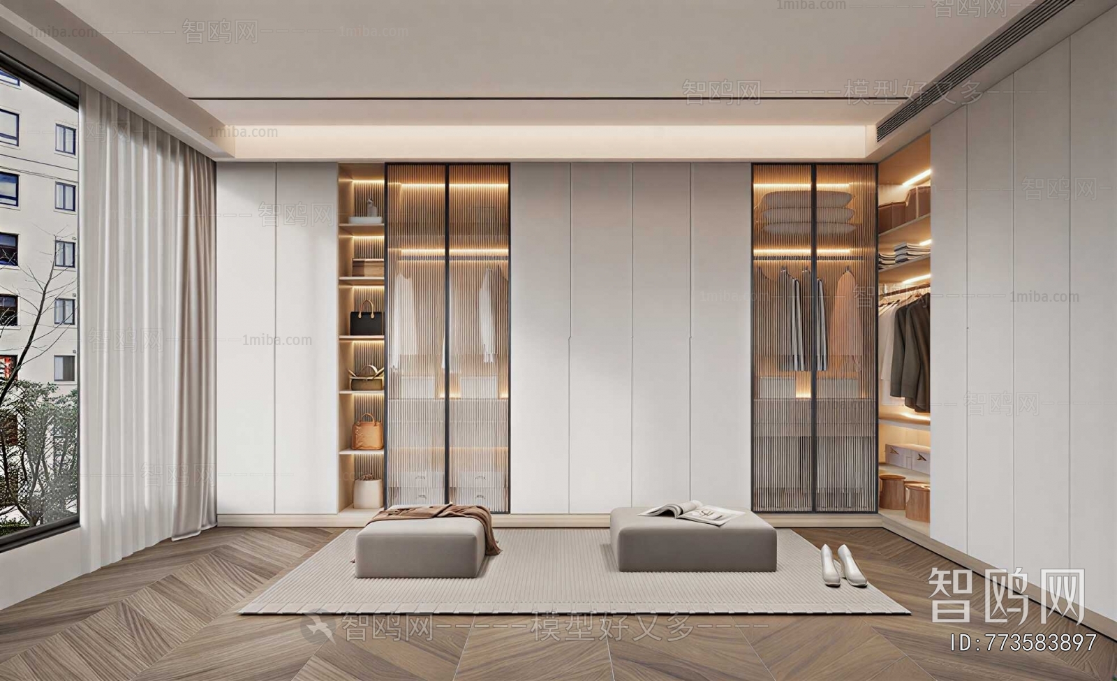 Modern Clothes Storage Area