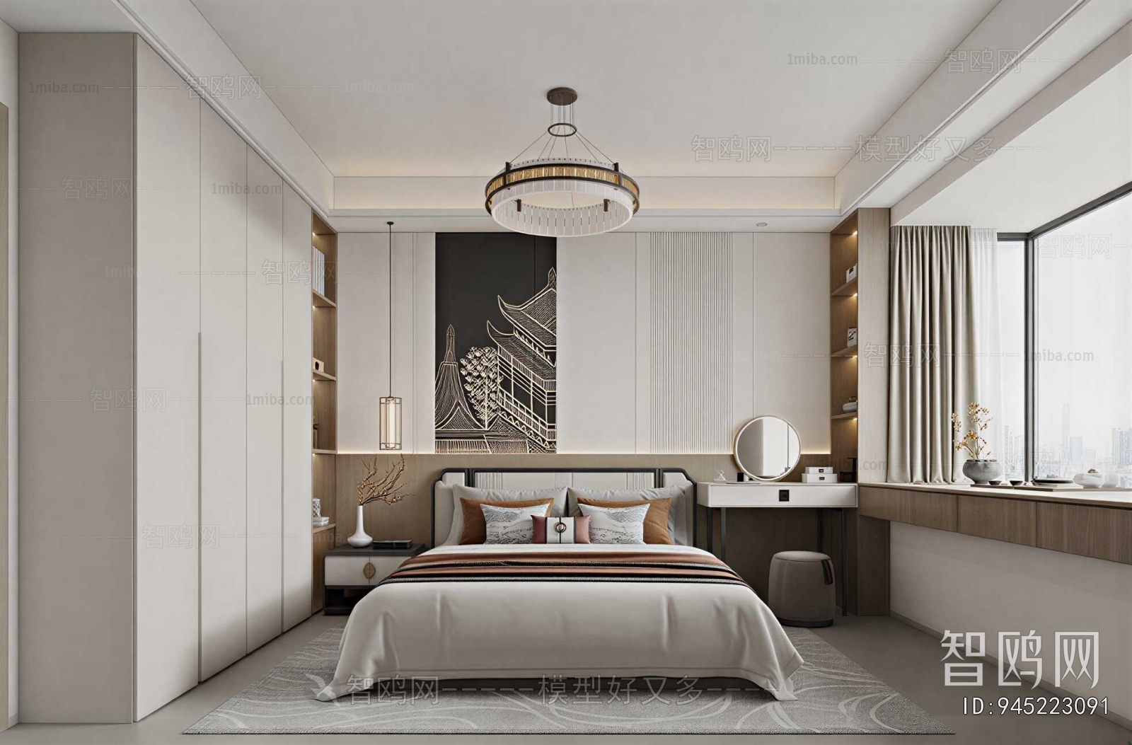 New Chinese Style Bedroom