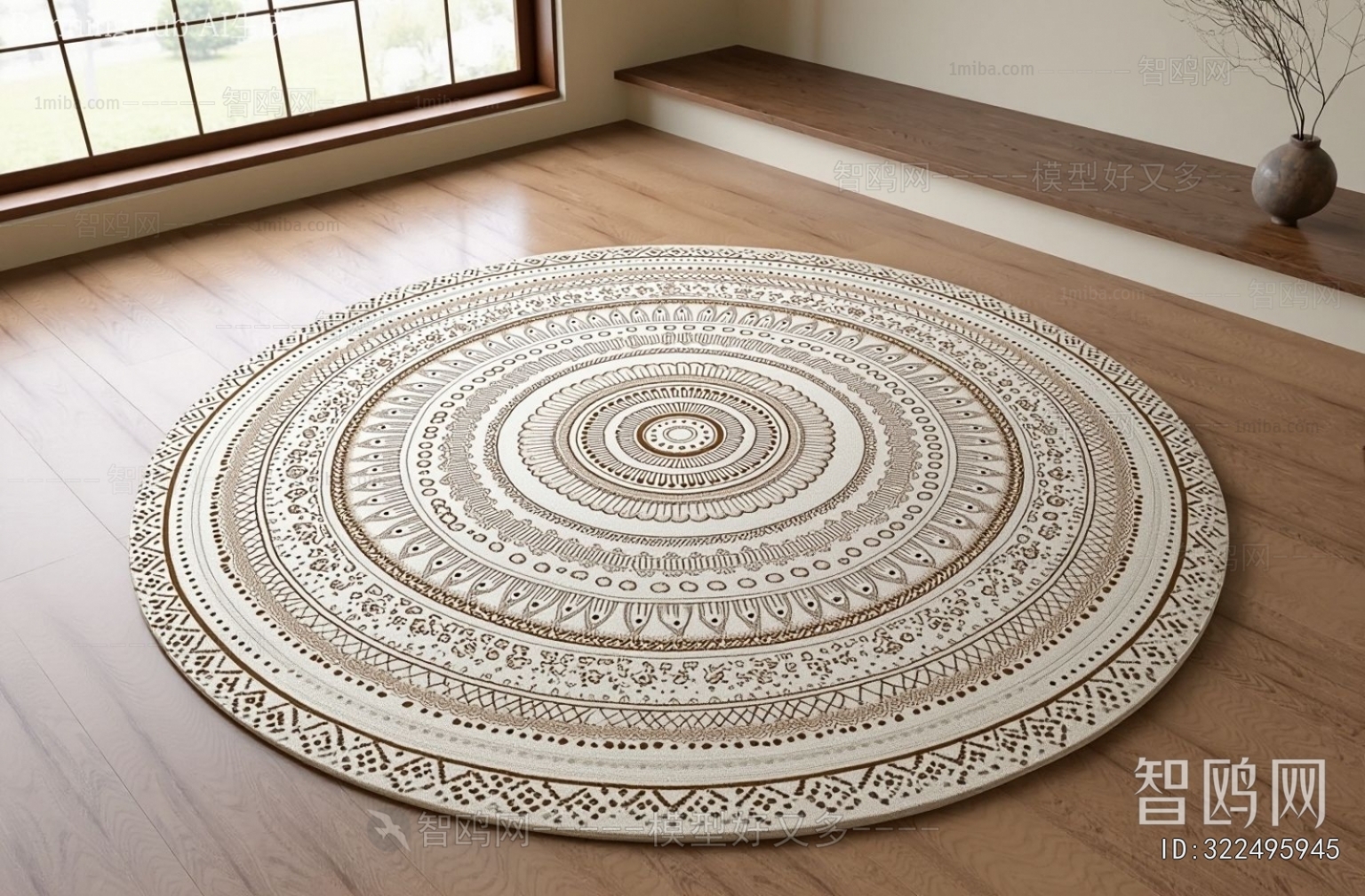 French Style Circular Carpet