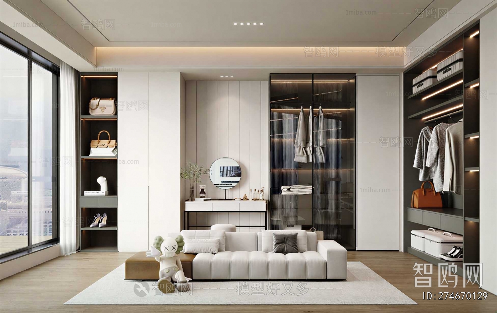 Modern Clothes Storage Area