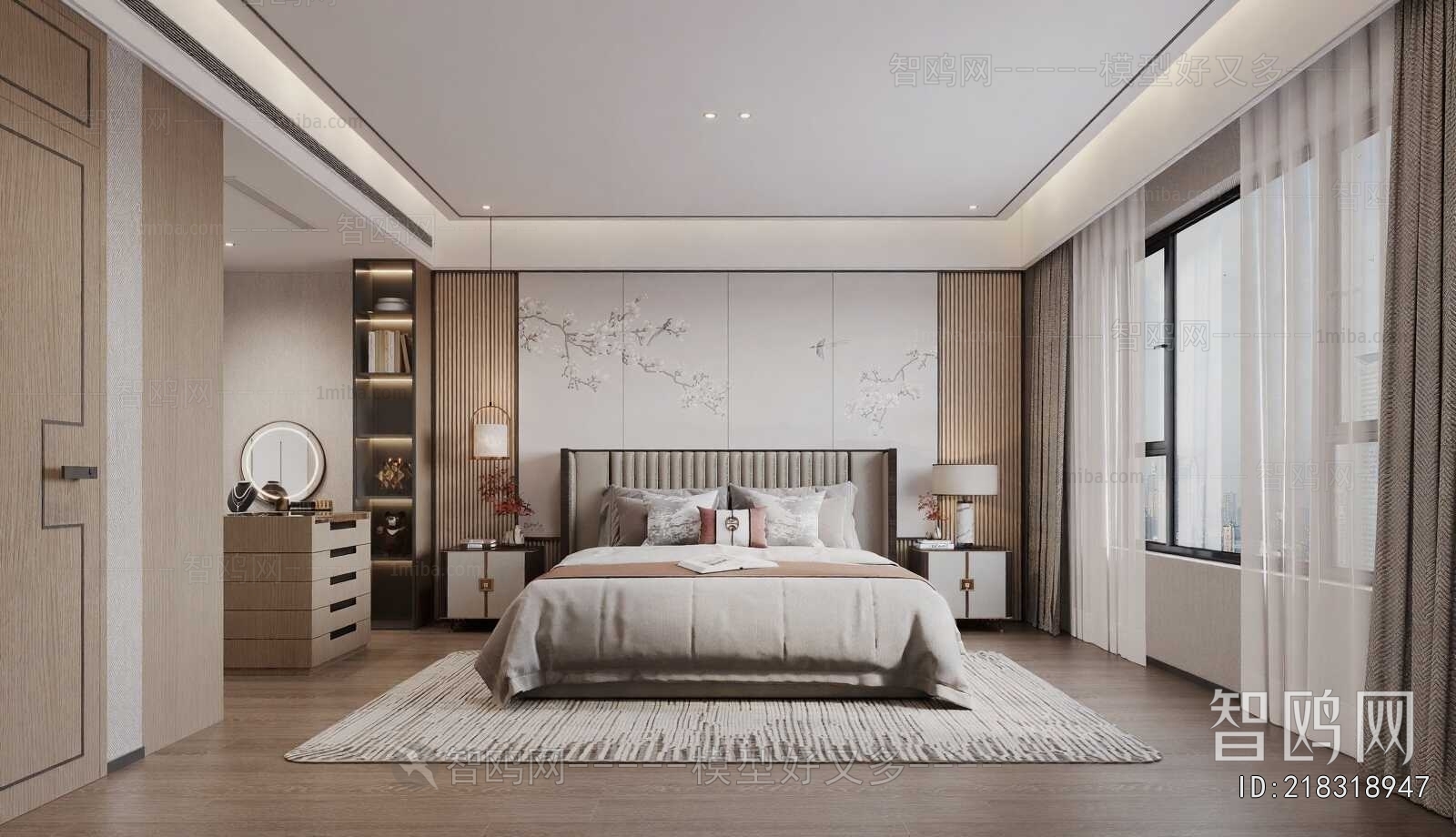 New Chinese Style Bedroom