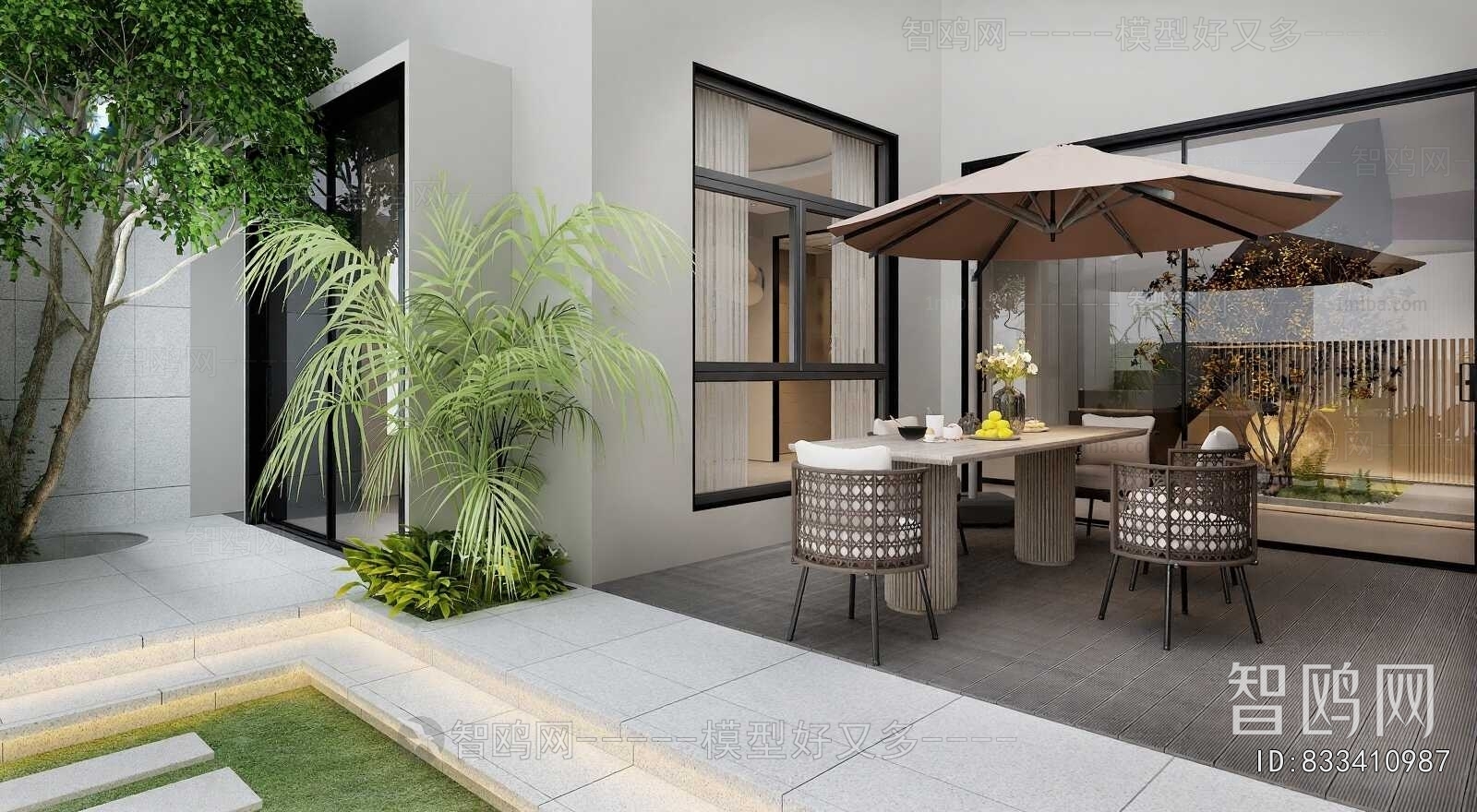 Modern Courtyard/landscape