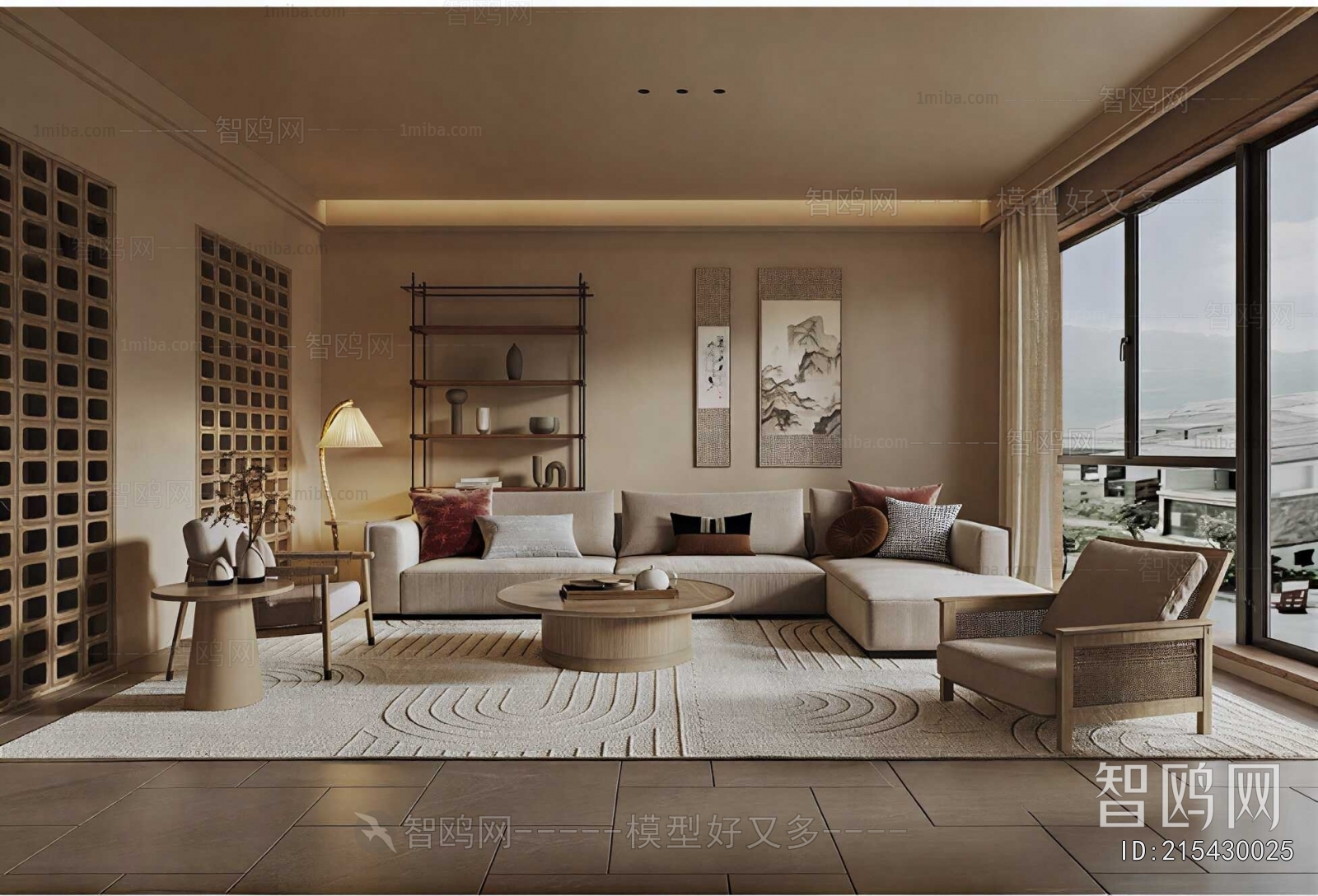 Wabi-sabi Style A Living Room