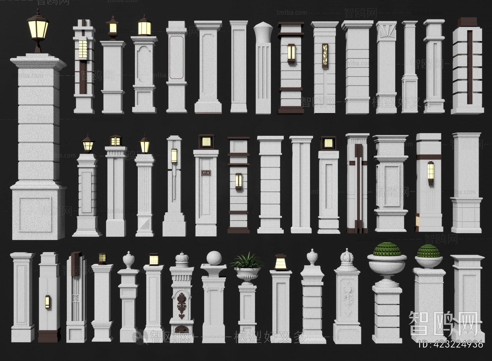 European Style Roman Pillar