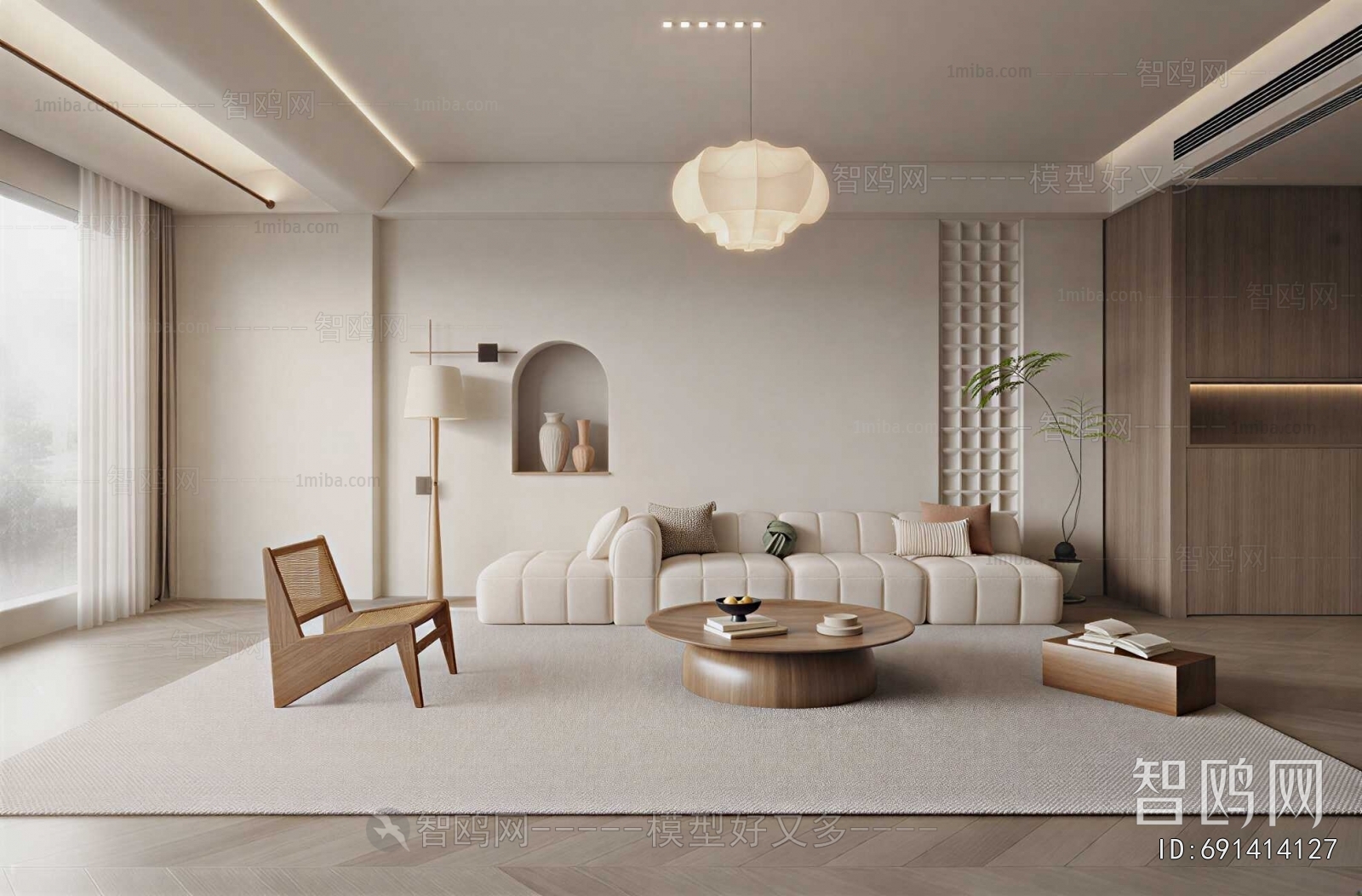 Wabi-sabi Style A Living Room