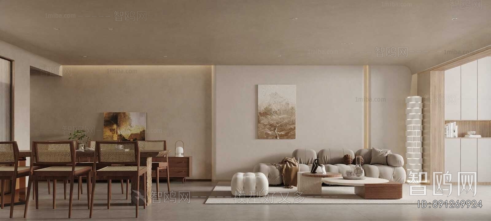 Wabi-sabi Style A Living Room