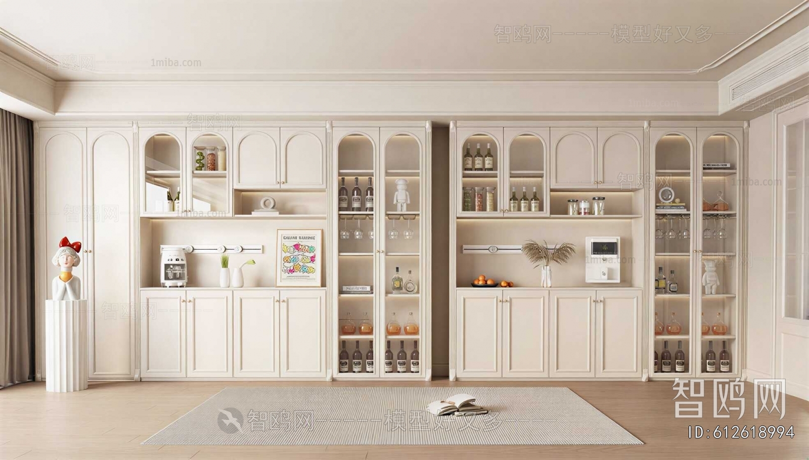 French Style Wine Cabinet