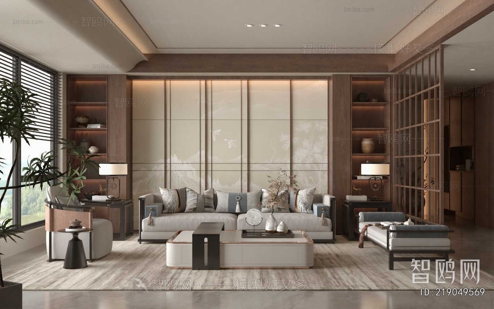 New Chinese Style A Living Room