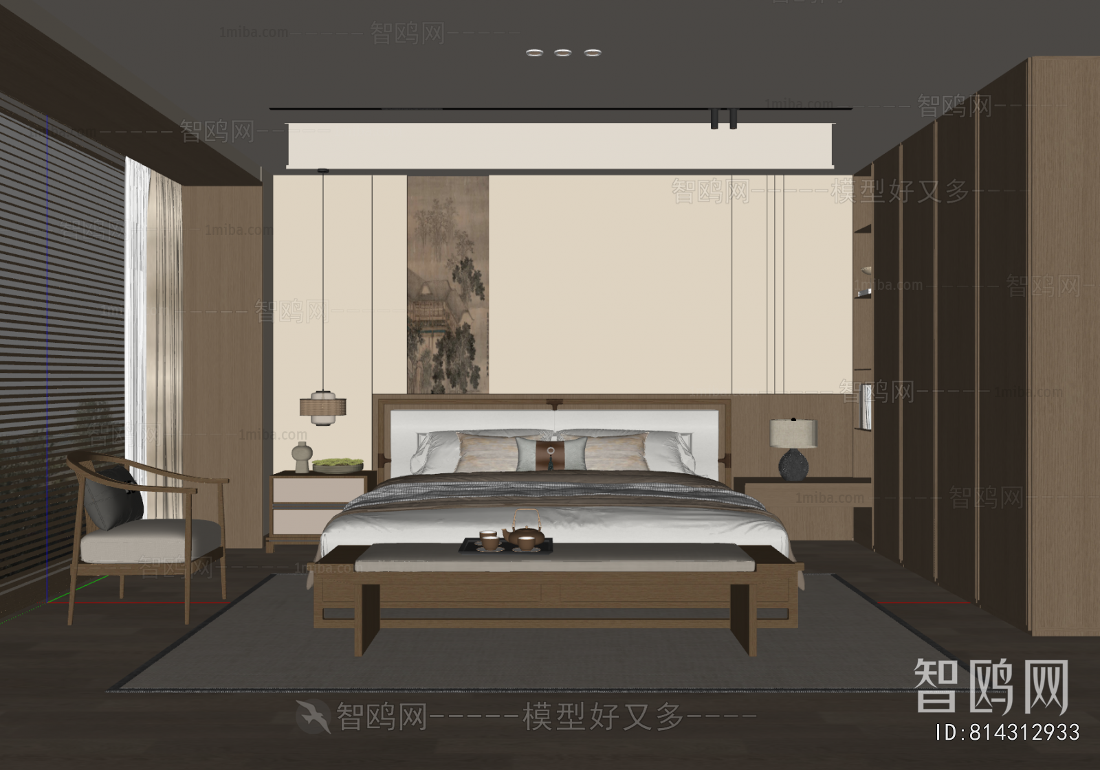 New Chinese Style Bedroom